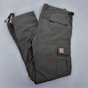 🚩SOLD Carhartt WIP Aviation Cargo Pants Green Ripstop Men's Size 31x32